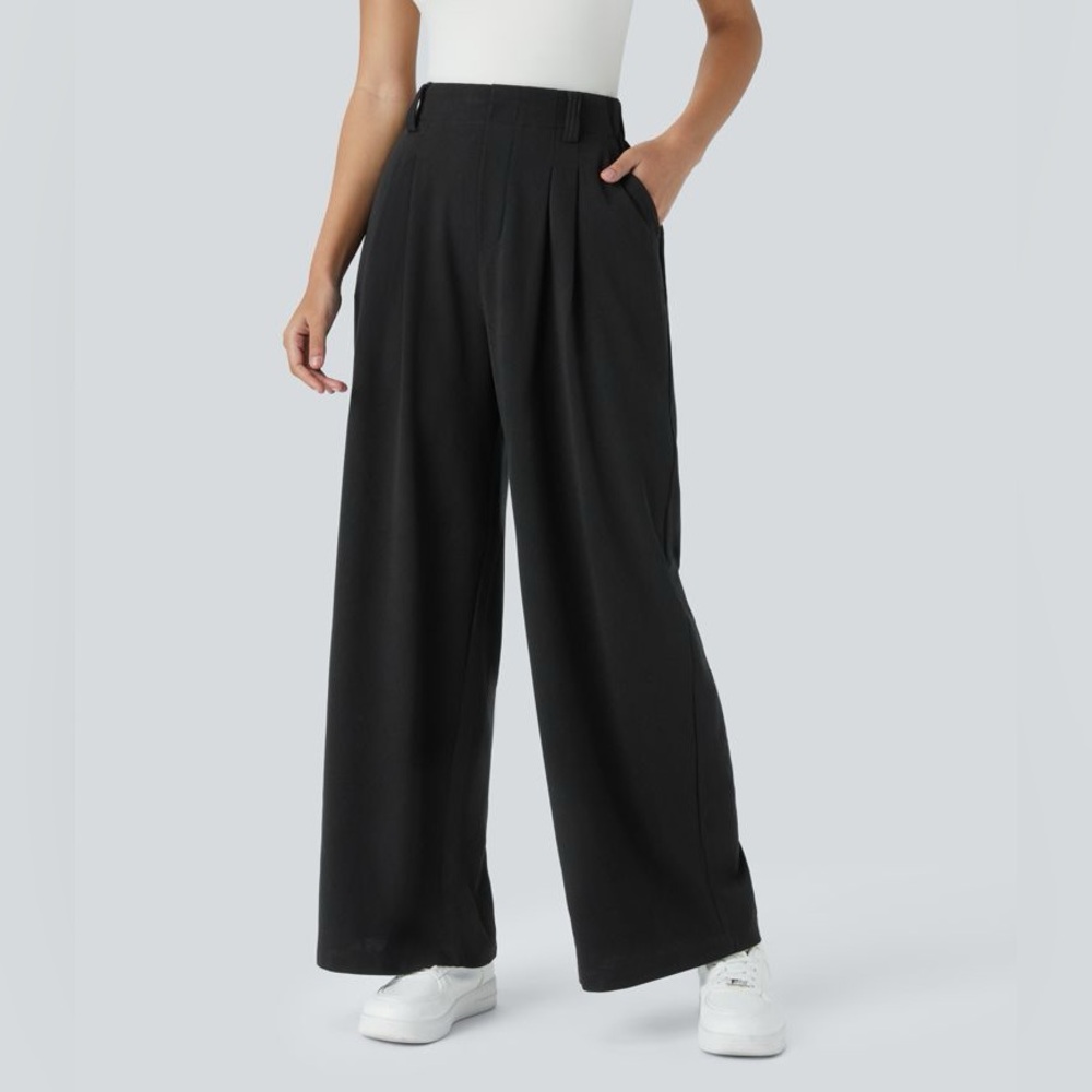 HALARA |NWOT| Flex™ High Waisted Wide Leg Waffle Pants - size Large (petite)